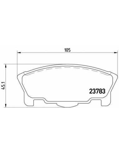 Pastillas de freno delanteras BREMBO P 16 014 - DAIHATSU MOVE