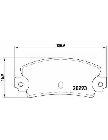 Pastillas de freno traseras BREMBO P 23 008 - LANCIA TREVI