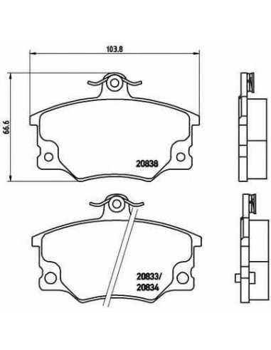 Pastillas de freno delanteras BREMBO P 23 017 - FIAT REGATA Sedán