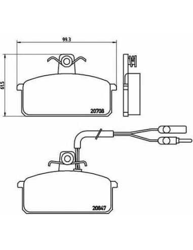Pastillas de freno delanteras BREMBO P 23 019 - SEAT IBIZA  