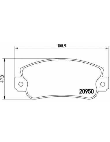 Pastillas de freno delanteras BREMBO P 23 021 - SEAT MARBELLA Furgón
