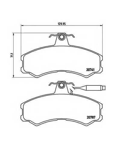 Pastillas de freno delanteras BREMBO P 23 022 - CITROËN C25 Autobús