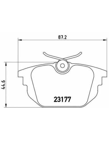 Pastillas de freno traseras BREMBO P 23 026 - ALFA ROMEO 145