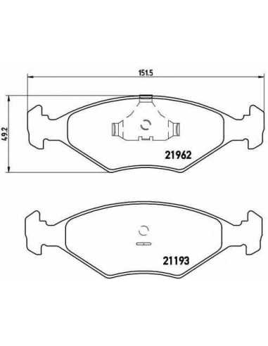 Pastillas de freno delanteras BREMBO P 23 055 - FIAT FIORINO Pick up