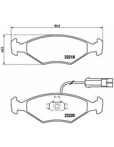 Pastillas de freno delanteras BREMBO P 23 056 - FIAT PALIO