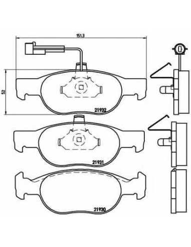 Pastillas de freno delanteras BREMBO P 23 057 - FIAT BRAVA