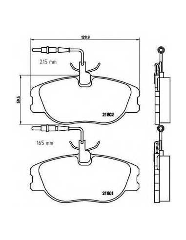 Pastillas de freno delanteras BREMBO P 23 061 - FIAT ULYSSE
