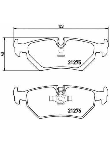 Pastillas de freno traseras BREMBO P 23 062 - FIAT ULYSSE