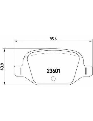 Pastillas de freno traseras BREMBO P 23 064 - ABARTH 500C