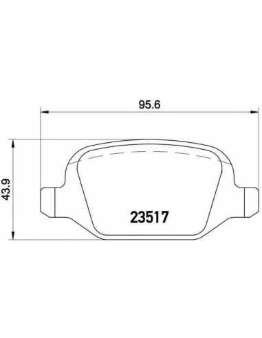 Pastillas de freno traseras BREMBO P 23 065 - LANCIA LYBRA SW