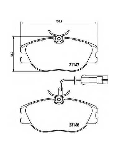 Pastillas de freno delanteras BREMBO P 23 066 - ALFA ROMEO GTV