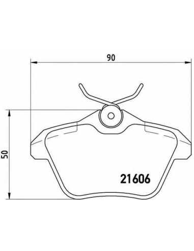Pastillas de freno traseras BREMBO P 23 067 - LANCIA KAPPA
