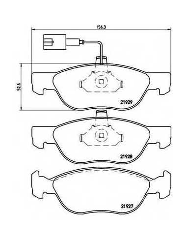 Pastillas de freno delanteras BREMBO P 23 070 - ALFA ROMEO 146