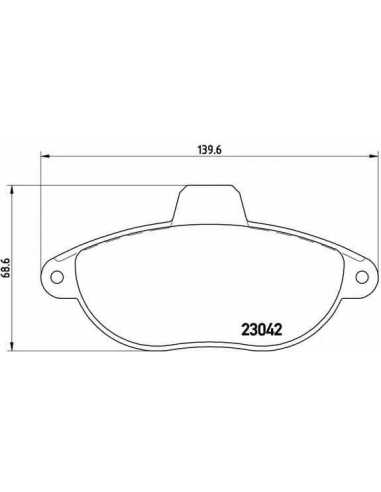 Pastillas de freno delanteras BREMBO P 23 072 - FIAT ULYSSE