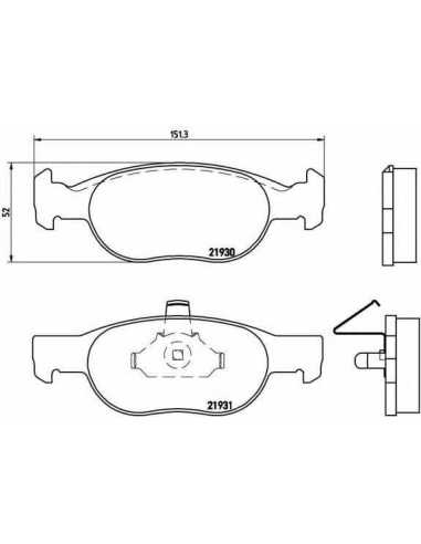 Pastillas de freno delanteras BREMBO P 23 073 - FIAT PUNTO