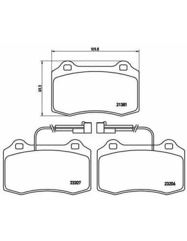 Pastillas de freno delanteras BREMBO P 23 074 - FIAT COUPE