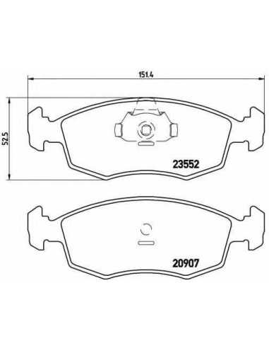 Pastillas de freno delanteras BREMBO P 23 079 - FIAT STRADA Pick-up