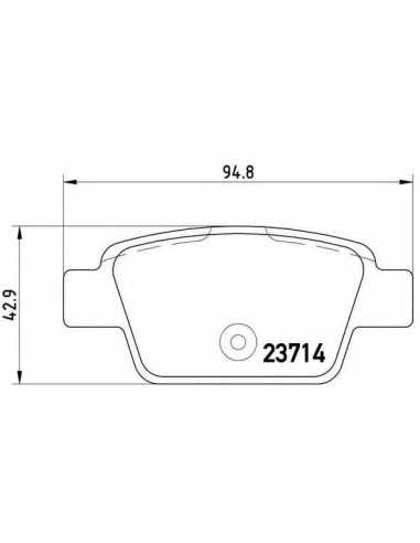 Pastillas de freno traseras BREMBO P 23 080 - ALFA ROMEO MITO