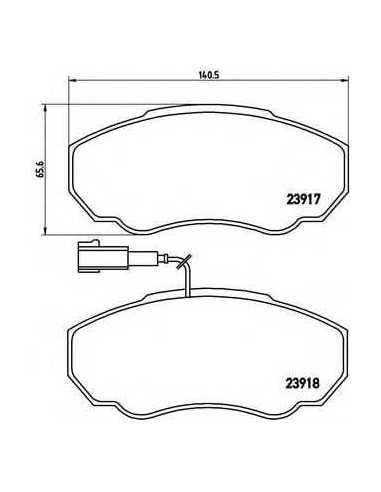 Pastillas de freno delanteras BREMBO P 23 091 - CITROËN RELAY Autobús