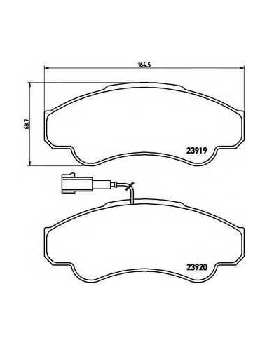 Pastillas de freno delanteras BREMBO P 23 092 - FIAT DUCATO Caja/Chasis