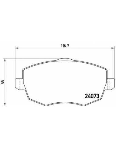 Pastillas de freno delanteras BREMBO P 23 094 - LANCIA YPSILON