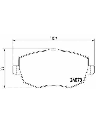 Pastillas de freno delanteras BREMBO P 23 095 - LANCIA YPSILON