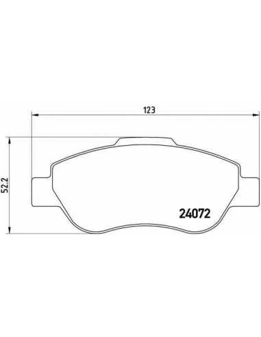 Pastillas de freno delanteras BREMBO P 23 097 - FIAT PANDA