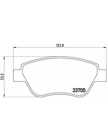 Pastillas de freno delanteras BREMBO P 23 099 - FIAT IDEA