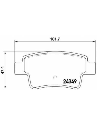 Pastillas de freno traseras BREMBO P 23 104 - FIAT PUNTO