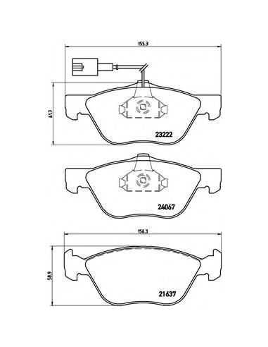 Pastillas de freno delanteras BREMBO P 23 112 - ALFA ROMEO 145