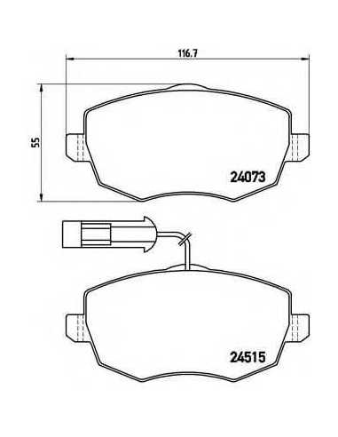 Pastillas de freno delanteras BREMBO P 23 128 - LANCIA YPSILON