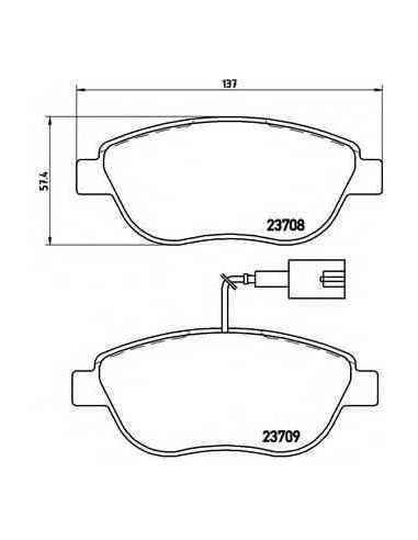 Pastillas de freno delanteras BREMBO P 23 137 - ABARTH 500C