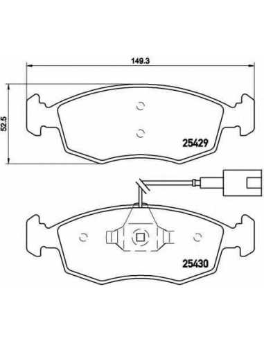 Pastillas de freno delanteras BREMBO P 23 138 - FIAT PUNTO Van