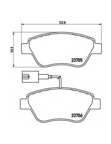 Pastillas de freno delanteras BREMBO P 23 141 - FIAT 500 C