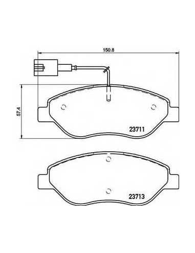 Pastillas de freno delanteras BREMBO P 23 145 - CHRYSLER DELTA