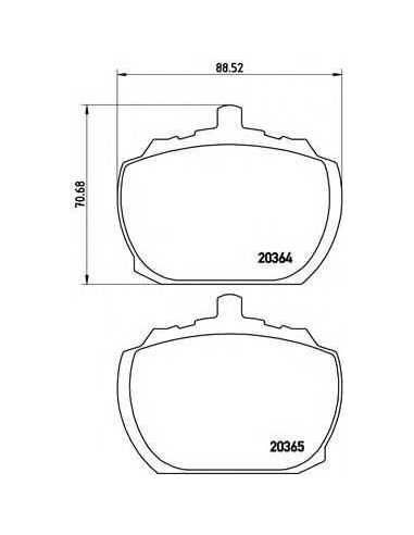 Pastillas de freno delanteras BREMBO P 24 006 - TRIUMPH STAG