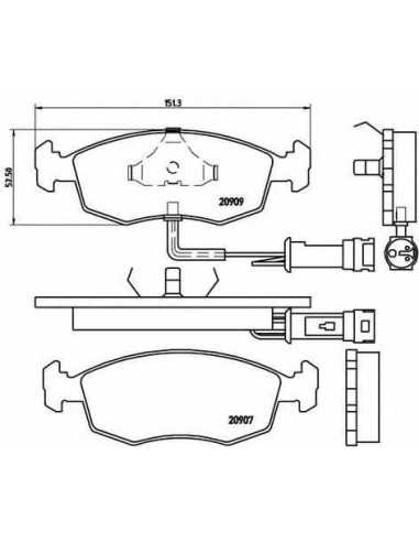 Pastillas de freno delanteras BREMBO P 24 007 - FORD ESCORT Mk VI Ranchera familiar
