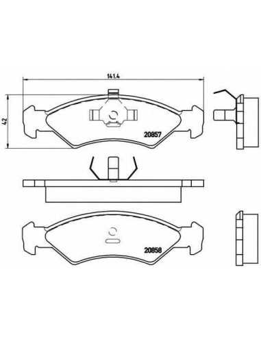 Pastillas de freno delanteras BREMBO P 24 016 - FORD FIESTA Furgón
