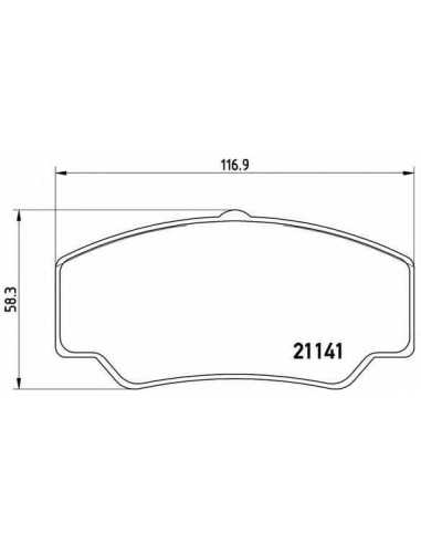 Pastillas de freno delanteras BREMBO P 24 023 - FORD TRANSIT Caja/Chasis