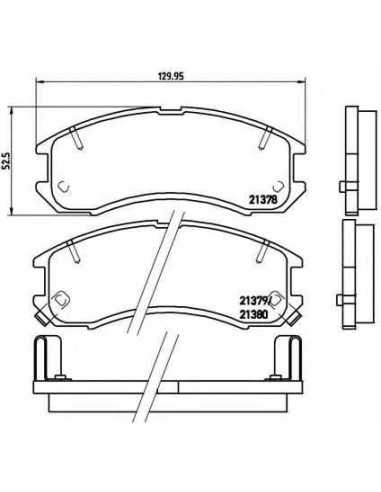 Pastillas de freno delanteras BREMBO P 24 024 - FORD USA PROBE  