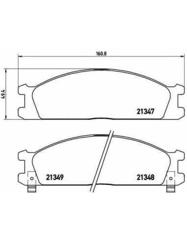 Pastillas de freno delanteras BREMBO P 24 026 - SUBARU SVX