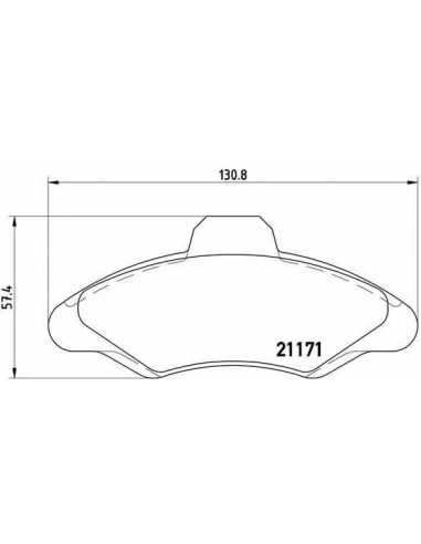 Pastillas de freno delanteras BREMBO P 24 029 - FORD ESCORT Mk V Descapotable