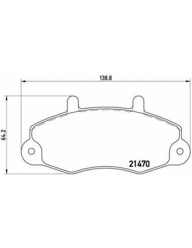 Pastillas de freno delanteras BREMBO P 24 032 - FORD TRANSIT TOURNEO