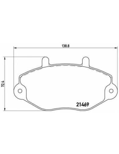 Pastillas de freno delanteras BREMBO P 24 033 - FORD TRANSIT Autobús