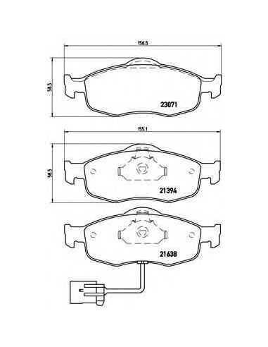 Pastillas de freno delanteras BREMBO P 24 034 - FORD MONDEO Mk II