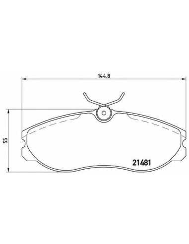 Pastillas de freno delanteras BREMBO P 24 039 - NISSAN VANETTE CARGO Furgón