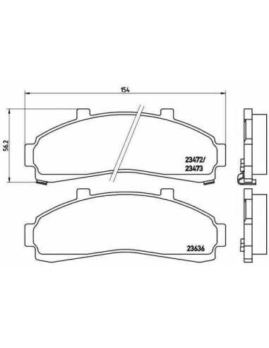 Pastillas de freno delanteras BREMBO P 24 041 - MAZDA PROCEED/DRIFTER