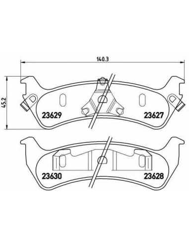 Pastillas de freno traseras BREMBO P 24 042 - FORD USA EXPLORER