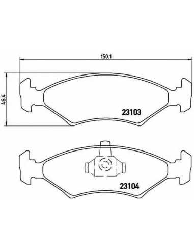 Pastillas de freno delanteras BREMBO P 24 043 - FORD COURIER Furgón