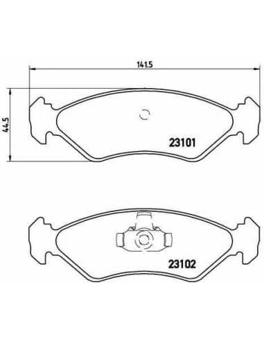 Pastillas de freno delanteras BREMBO P 24 044 - FORD COURIER Furgón